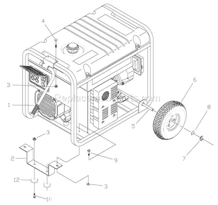 Page C Diagram and Parts List for 1777-0  Briggs and Stratton Generator